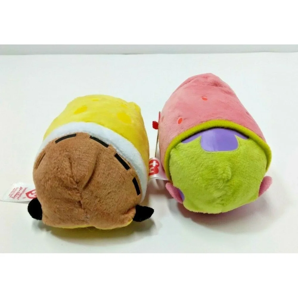 New Nickelodeon Teeny Tys‎ SpongeBob Patrick Plush Stuffed Toys Set Kids Gift